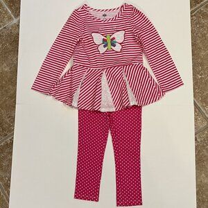 Girl Toddler 2 Piece Set Long Sleeve 4T